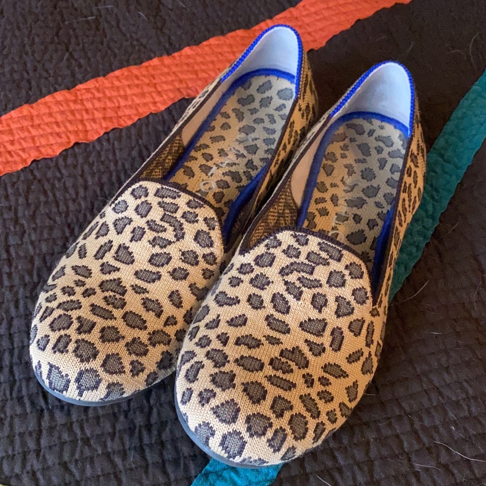 Rothy Spotted Leopard Loafers Size 9